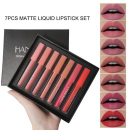 7 Pcs Lip Gloss Set Waterproof Matte Liquid Lipstick Weekday Different Colours Lips Stick Kits With Gift Box