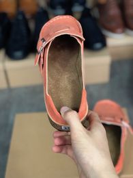 Women Sandals Slides Designer Mules Slippers Summer Round Toe Flip Flops PU Leather Beach Flat Slipper 5 Colours Big size 35-43 NO15
