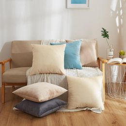 Cushion/Decorative Pillow Nordic Cushion Cover 60X60cm Case Big Pillows Hug Velvet Custom Couch Bed Pillowcase Decorative Home Decor Square
