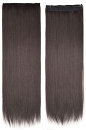 32 inches Clipl in Synthetic Hair Extensions Weft 180g 2 Colors Simulation Human Hairs Bundles 5S2580200