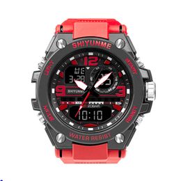 2022 cwp Waterproof watches Male Sport Clock SMAEL Brand Red Colour LED Electronics Chronograph Auto Date Wristwatch Outdoor Sports gift P1