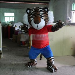 Mascot doll costume Custom Made Tiger Mascot Costume Suits Party Game Dress Outfits Clothing Carnival Halloween Xmas Easter Adults Ad Cloth