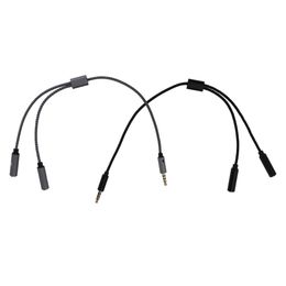 1 Male To 2 Female 3.5mm AUX Audio Mic Y Splitter Cable Earphone Headphone Adapter Cord