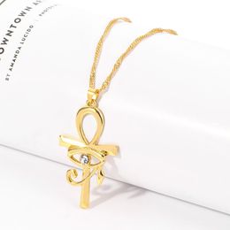 Pendant Necklaces Amulet Egyptian Ankh Crucifix Pendants Symbol Of Life Cross Jewelry Gifts ChainsPendant