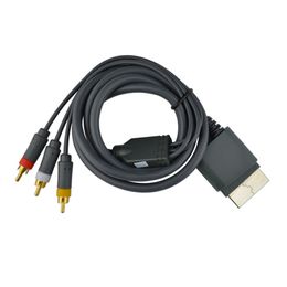 High Definition 1.8m Composite AV 3 RCA HD TV Audio AV Video Cord Optical Cable for Xbox 360