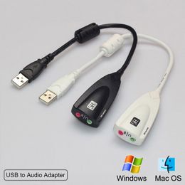External Sound Card 7.1 Microphone Headphone Adapter USB to Audio Adapter Jack Mic Voice Plug 5HV2 Earphone Converter 3D Speaker For Windows Mac OS Computer PC Laptop