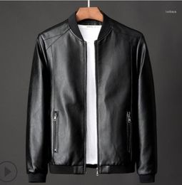 Motorcycle Apparel Spring And Autumn Jacket Men's Baseball Uniform Leather Korean Trend Casual Handsome PU Top1
