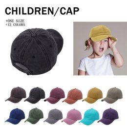 Solid Colour washed Baseball hat Party Favour Summer sunshade caps Outdoor Travel sunscreen Sunhat Vintage duck tongue cap