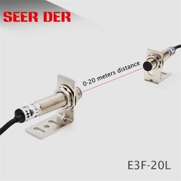 laser beam photoelectric switch E3F-20L infrared sensor switch 20 Metres NPN NO sensor T200605