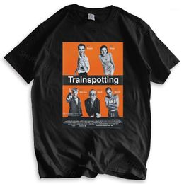 Men's T-Shirts Fashion Brand T Shirt Mens Loose Trainspotting T-shirt Design British Black Comedy Unisex Fitted Cotton Tshirt For Boys