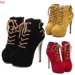 High Heel Platform Ankle Boots Black Online | High Heel Platform ...