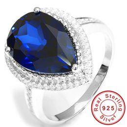 Blue water wedding rings