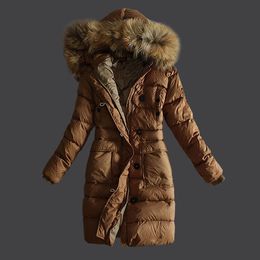 Champions Parkas in winter Melina women down coats with fur hood Mo?cler outlet warm lady's down jackets