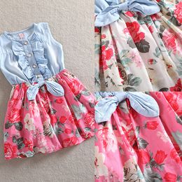 Sleeveless denim bubble dress