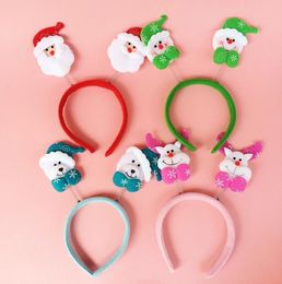 Kids Christmas gifts Christmas head buckle Christmas cloth art gifts children holiday gifts hair hoop decorations free shipping CH01005