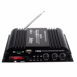 Freeshipping LP - 269 4 channel multifunctional FM SD USB MP3 player remote control digital Stereo audio mini car power amplifier