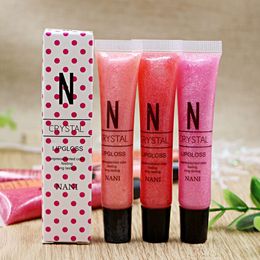 hot sale Durable Makeup Lip Non-stick 12ML Long Lasting 16 Colours Full Colours NANI Crystal Lip Gloss 1000 pcs/lot DHL free