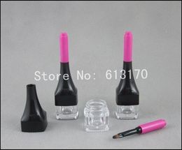 Nice design 3ml 3g eye cream gel bottle with brush Empty applicator bottles for eye shadow lip gloss for women men free ship