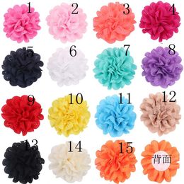 30 couleur fille couleur rose fleur épingle à cheveux Barrettes 7CM accessoires pour cheveux de dessin animé princesse Layered Bow Hair clips les cheveux