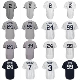 Wholesale New York Aaron Judge Jersey Derek Jeter Gary Sanchez Mickey Mantle Babe Ruth All Rise Baseball Jerseys