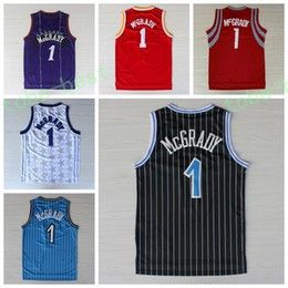 Wholesale Best Tracy McGrady Jersey Throwback Shirt Rev New Material Tracy McGrady Uniforms Retro Team Road Black Blue White Red Purple Quality