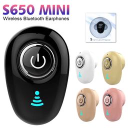 Mini Bluetooth Headphone S650 Stereo Headsets Comfort Sports Earphone Hands-Free Call For Car Driving For iPhone Samsung With Package