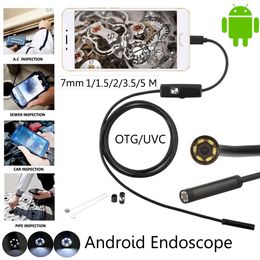 Android Phone Micro USB Endoscope Camera 7mm Lens 6LED Portable OTG USB Endoscope USB Smart Phone PC Borescope