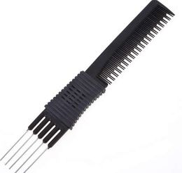 Double ends 2 Use Plastic Metal Hair Brushes Comb Barber Salon Hairdressing Styling Tools Hair Combs