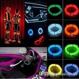 1M/2M/3M/5M 3V Flexible Led Neon Sign Light Glow Wire Rope Tape Cable Neons Lights Shoes Clothing Car Interior Waterproof led Strip