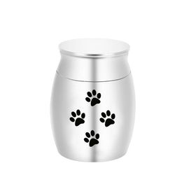 Mini Large Pet Pendant Caskets Urns Memorial Urn Pet Paw Ashes Holder Cremation Urn for Pet Dog Cat Ashes 30x40mm