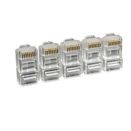 RJ45 RJ-45 Ethernet Cables Module Plug Network Connector for UTP Cat5 Cat5e 8P8C Contacts Cable Crystal Heads Converter Modular Adapter
