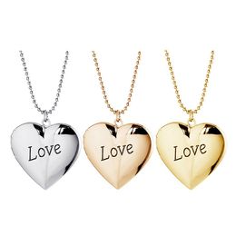 New Fashion Jewellery Heart DIY Openable Locket Photo Box Pendant Necklace Love Locket Necklaces