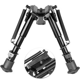 6"-9" Tactical Rifle Bipod Fore Grip Mount with Fully Adjustable Spring-Ejects Legs for Airsoft Painball
