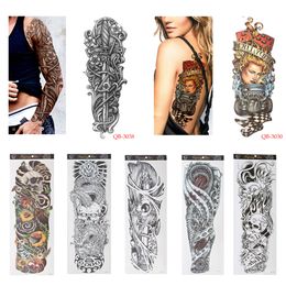 1 Pcs Temporary Tattoo Waterproof Sticker Nun Girl Pray Design Full Flower Arm Body Art Beckham Big Large Fake Tattoo Sticker