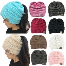 10 Colors Arrivals Christmas Hat With label Winter Warm Knitted Hat For Woman Free Shipping