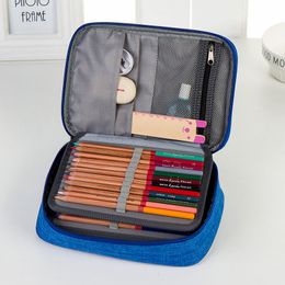Casos Canvas Escola Lápis Meninas Menino Waterproof caixa de lápis desenho a lápis Pen Box multi função Storage Bag Bolsa de material escolar