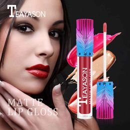 Teayason velvet matte lip gloss 12 colors waterproof long lasting sexy red nude brown lip tint liquid lipstick