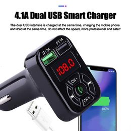 FM Adapter A9 Bluetooth Car Kit Car Charger FM Transmitter with Dual USB Adapter Handfree MP3 Player Support TF Card for Samsung Universal