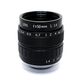 50mm C mount lens F1.4 2/3 Image size alloy casing with Quality Camera lens