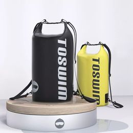 TOSWIM 15L Waterproof Bag seco ombro Bucket Backpack Swim Bolsa de armazenamento de viagem ao ar livre a partir mijiayoupin - Amarelo