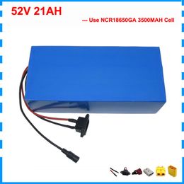2000W 52V Li-ion battery 51.8V 21AH e-scooter battery 52V ebike battery use NCR18650GA 3500mah 18650 cell with charger