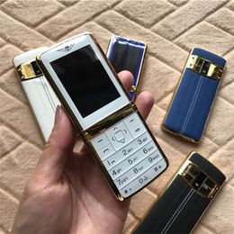 High quality Unlocked super luxury mobile phone for man Dual sim card fashion metal frame stainless steel cheap MP3 camera cell phone