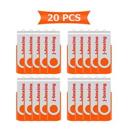 Bulk 20pcs Swivel 8GB USB Flash Drives High Speed Metal Flash Memory Stick for Computer Laptop Tablet Thumb Pen Drives Storage Multicolors