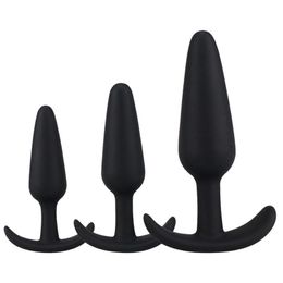 Premium Quality Homemade Anal Sex Toys Men Butt Plug Sex Toys Anal 3 Different Sizes Silicone Anal Plug