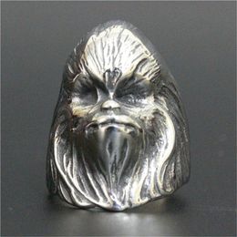 1pc free shipping new long beard skull ring 316l stainless steel man boy fashion personal design old man ring - Old Wedding Rings 1pc free shipping new long beard skull ring 316l stainless steel man boy fashion personal design old man ring - Old Wedding Rings