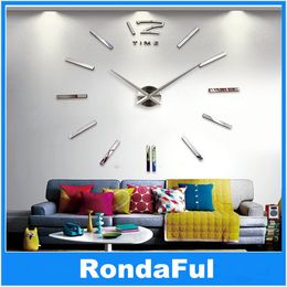 3d diy large mirror home decor wall clock modern design decorative wall designer clocks silver art watches home decor - Discount Designer Home Decor 3d diy large mirror home decor wall clock modern design decorative wall designer clocks silver art watches home decor - Discount Designer Home Decor