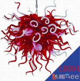 Wholesale-LR094--Free Shipping Large Murano Glass Chandelier Red inexpensive red murano glass chandelier