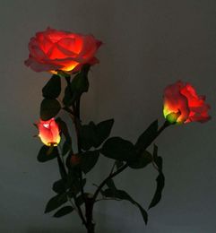 online shopping 2015 Lovely Gift Rose Flower Solar LED Light Lamp Solar Powered Garden Outdoor Decorative