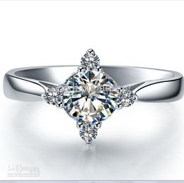free shipping fine wholesale 06 ct square cut diamond rings sterling silver rings gemstonesilver 925 rings engagement rings for women wh square cut - Square Cut Wedding Rings free shipping fine wholesale 06 ct square cut diamond rings sterling silver rings gemstonesilver 925 rings engagement rings for women wh square cut - Square Cut Wedding Rings