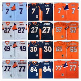 Discount denver jerseys Mens Retro 7 John Elway Jersey 27 Steve Atwater Terrell Davis 84 Shannon Sharpe Karl Mecklenburg Tom Jackson denver Throwback Jerseys